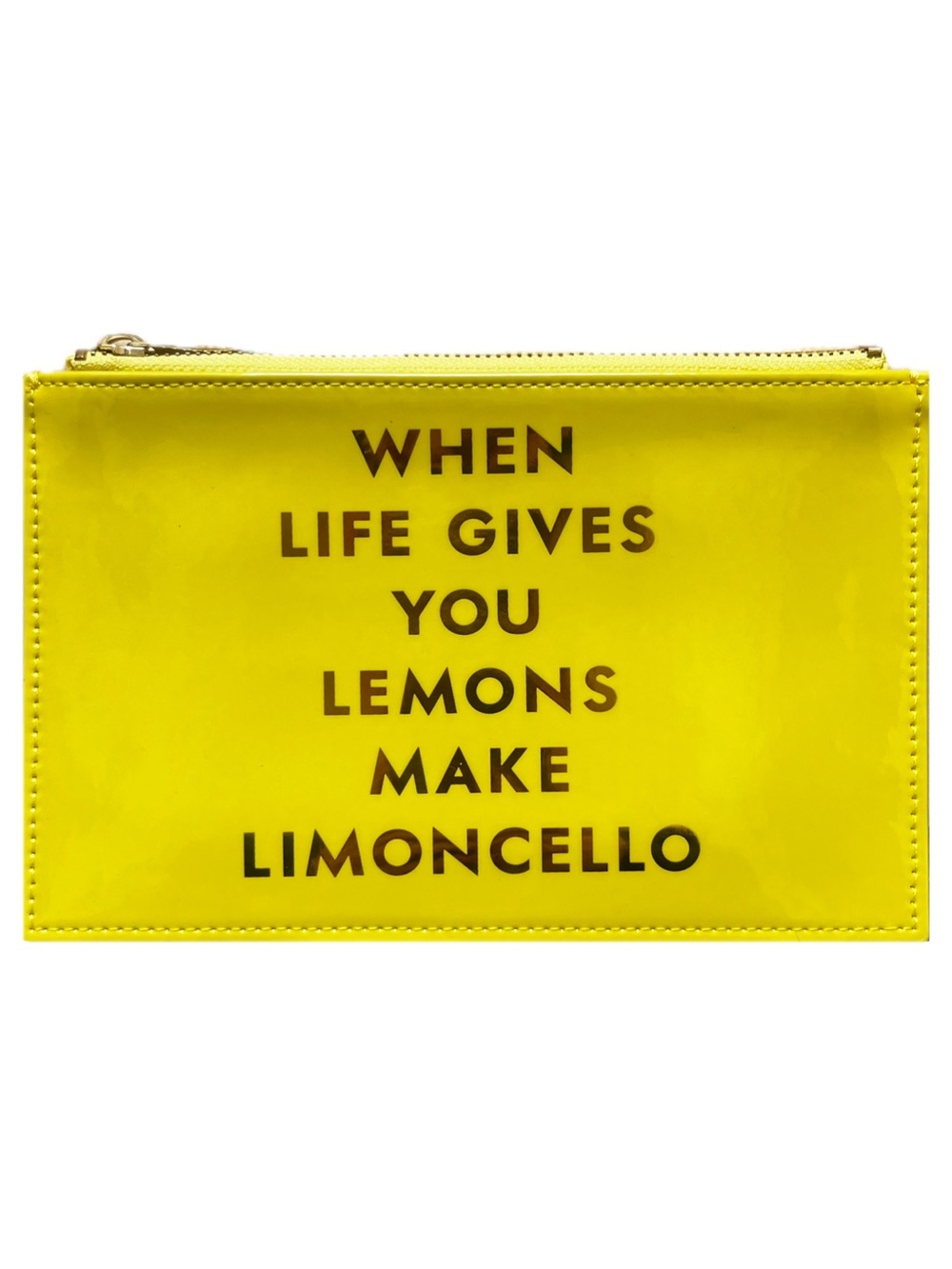 Kate Spade Yellow ‘When Life Gives You Lemons Make Limoncello” Pouch